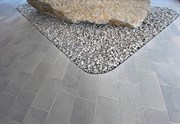Landscaping pebbles for garden in Grey color - minimal design for garden