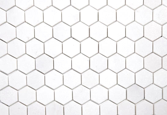 Mosaik Thasos Hexagon