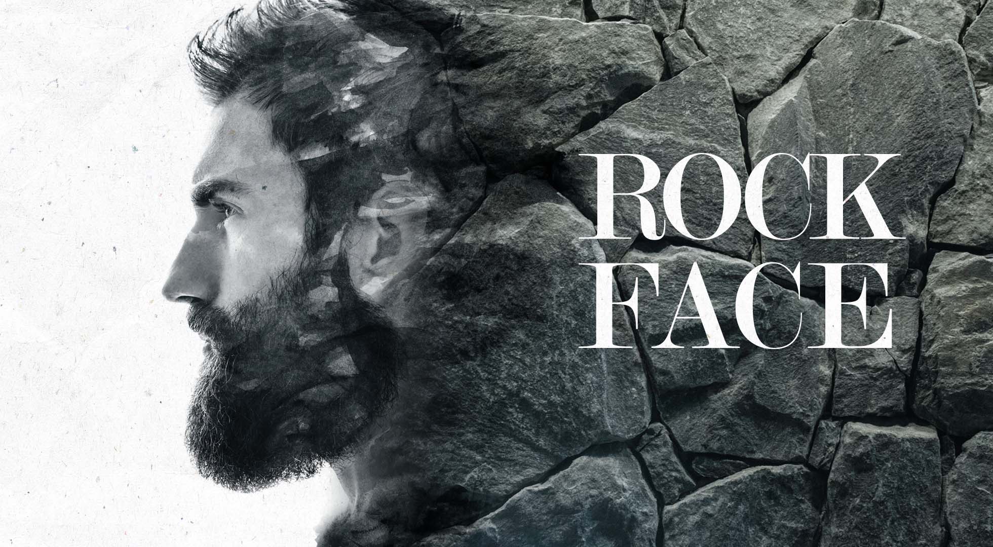 Rock Face Haelt den Charakter des Steins